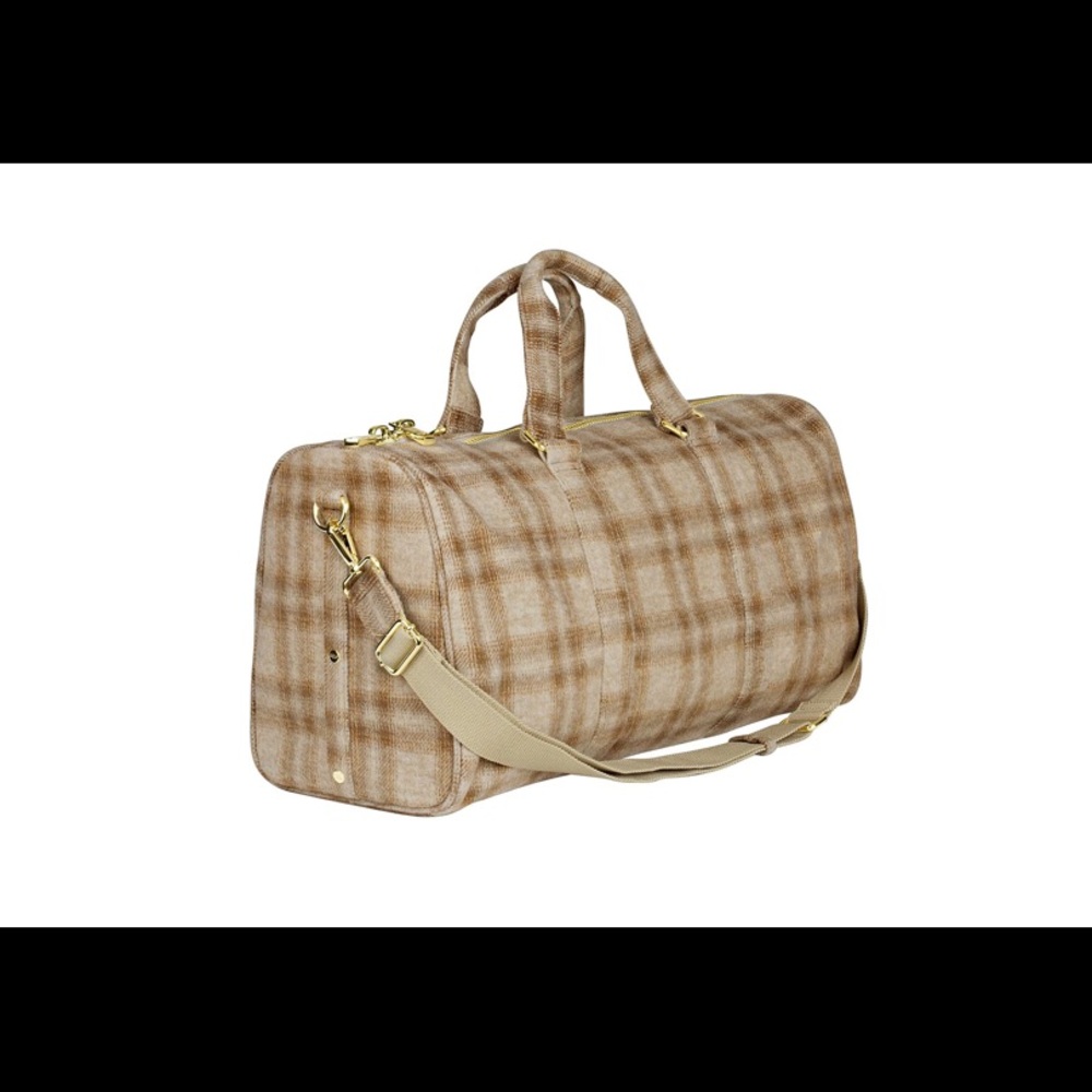 Stoney Clover Lane Wool Plaid Duffle Bag